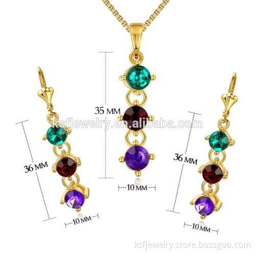Fahsion 18 Carat Gold Jewelry Sets Moon Design Custom Jewelry Set 2015